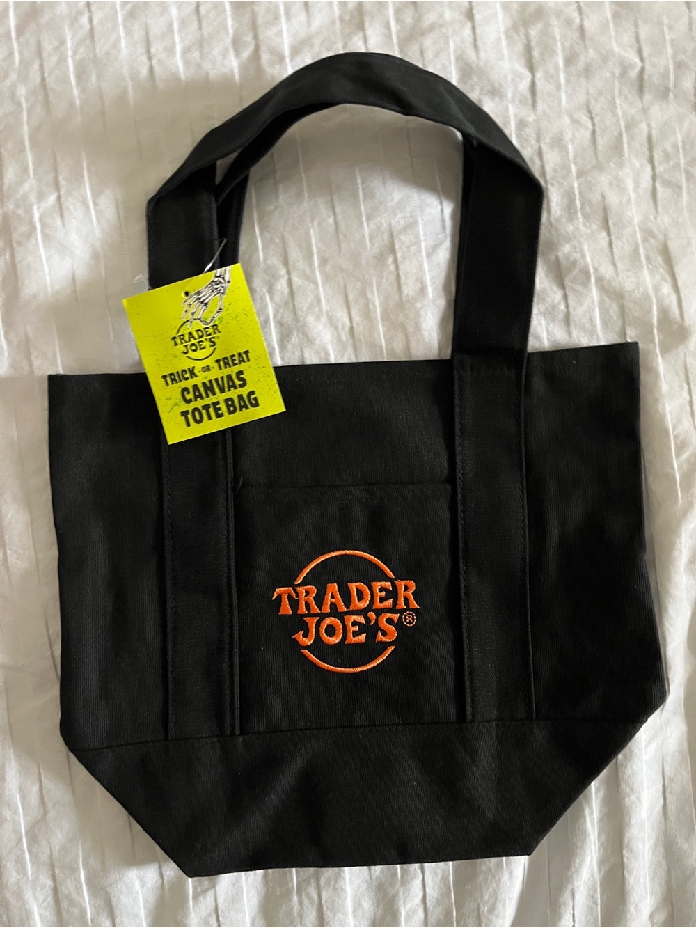 🎃 2026 NWT Full Set of 4 Trader Joe’s Halloween Mini Canvas Tote Bags - Picture 4 of 11
